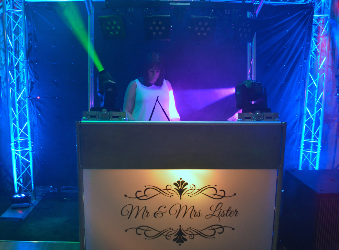 Hire our custom DJ booth for your wedding