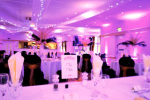 top table ideas weddings Manchester up-lighting and PA hire